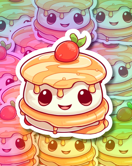 Fluffy Joy Pancake Vinyl Sticker