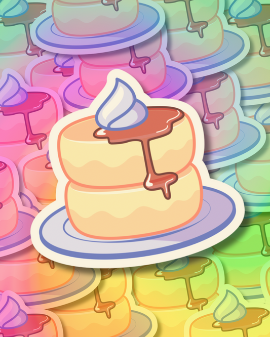 Fluffy Pancake Vinyl Sticker