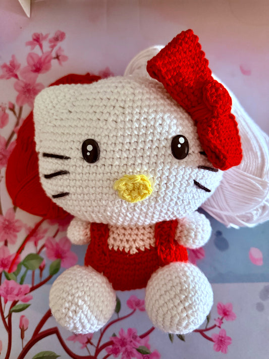 Kawaii Hello Kitty Knitted Plushie Amigurumi