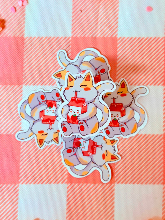 Strawberry Milk Cutie Vinyl Sticker