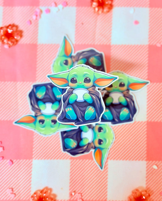 Baby Yoda Cutie Vinyl Sticker
