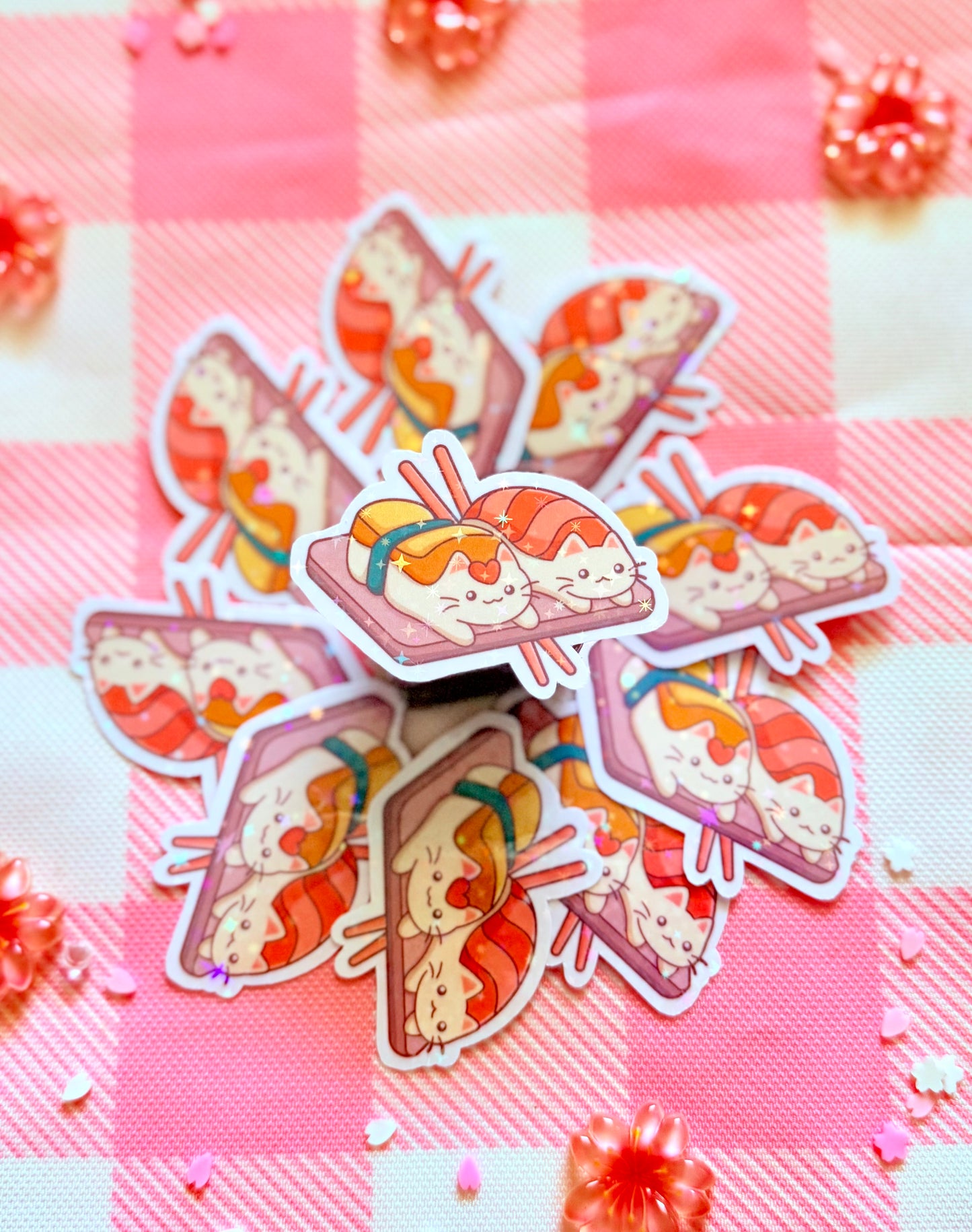Sushi Cuties Holographic Vinyl Sticker