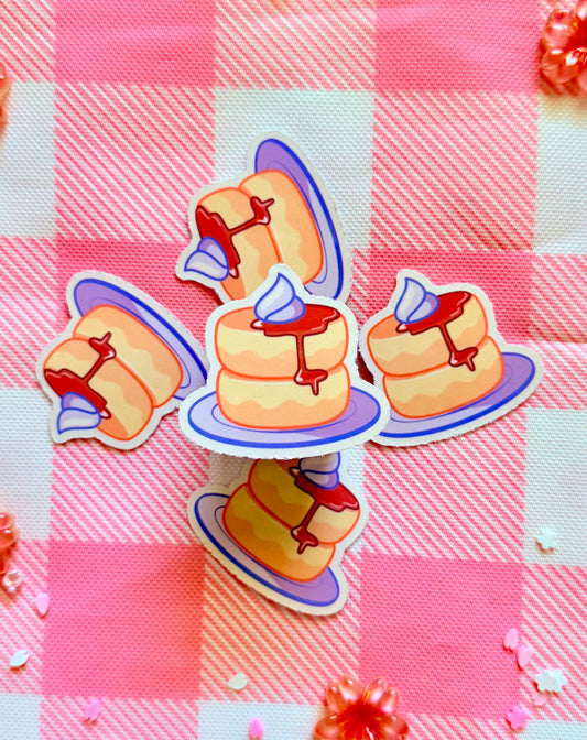 Fluffy Pancake Vinyl Sticker