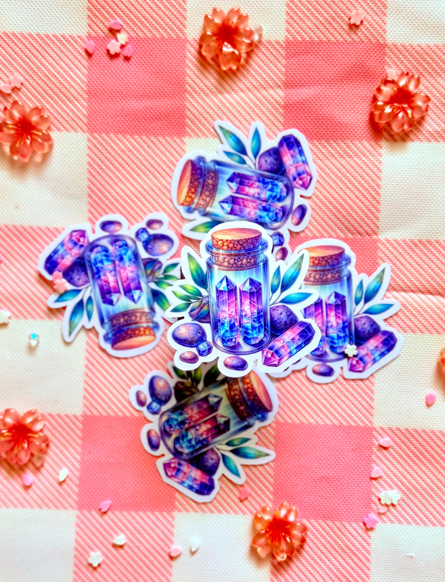 Purple Crystals Vinyl Sticker