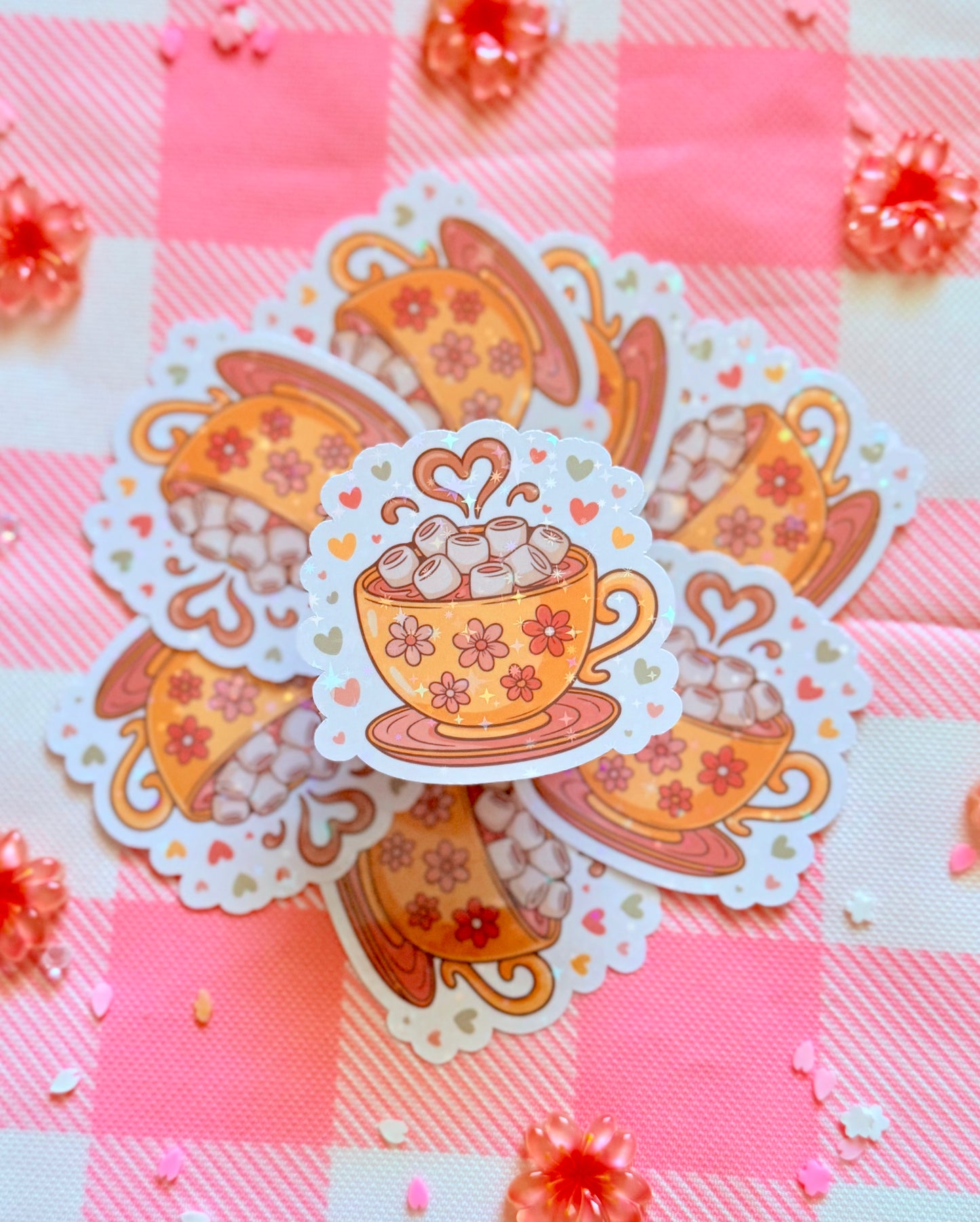 Spark Hot Cocoa Holographic Vinyl Sticker