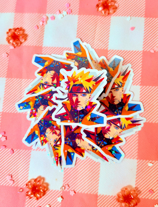 Bright Naruto Holographic Vinyl Sticker