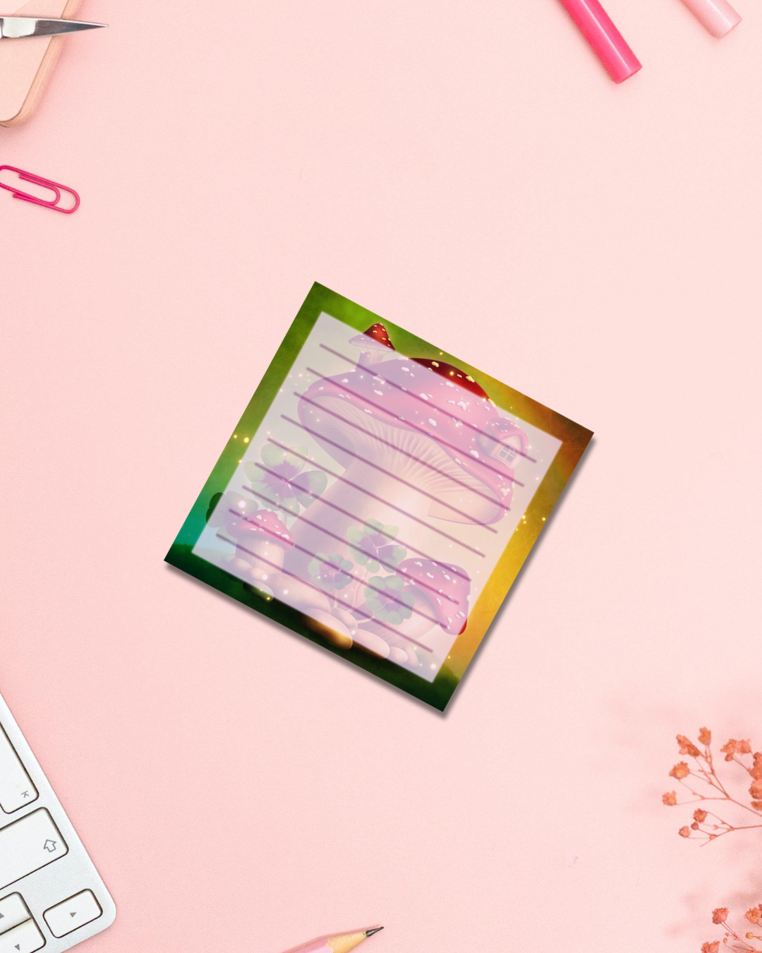 Fungi Notepad Aesthetic Cute Stationery Gift