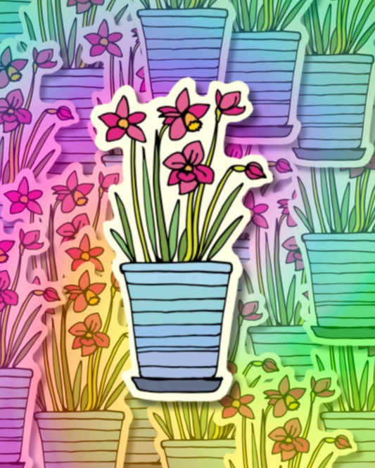 Fushia Jar Vinyl Sticker