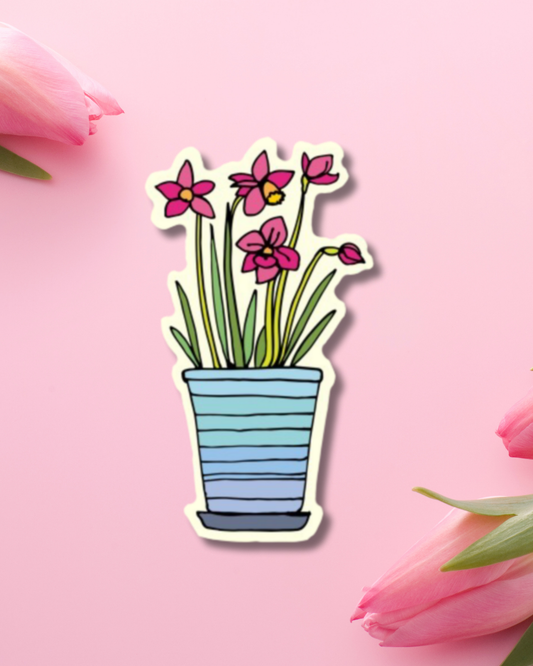 Fushia Jar Vinyl Sticker