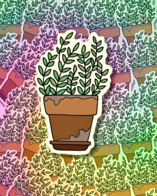 Garden Jar Vinyl Sticker