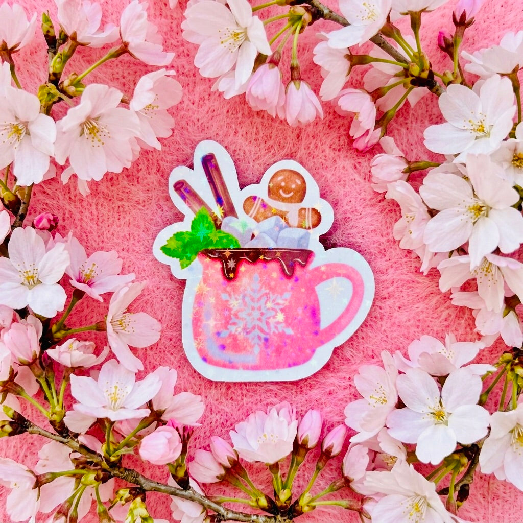 Gingerbread Hot Cocoa Kawaii 2.5-Inch Cute Collectible Magnet | Aesthetic Refrigerator & Locker Magnet | Gift Shop Souvenir