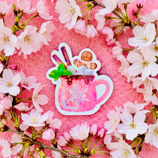 Gingerbread Hot Cocoa Kawaii 2.5-Inch Cute Collectible Magnet | Aesthetic Refrigerator & Locker Magnet | Gift Shop Souvenir
