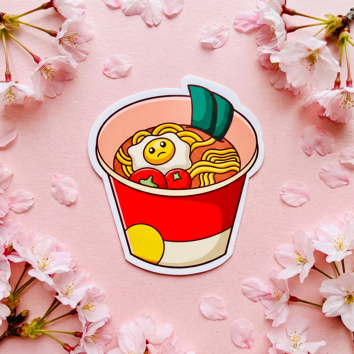 Ramen Noodles Kawaii Glossy Vinyl Sticker | Waterproof 2.5" Cute Aesthetic Decal for Water Bottles, Laptops, & Journals