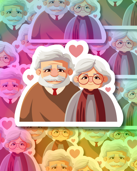 Grandparents Love Vinyl Sticker