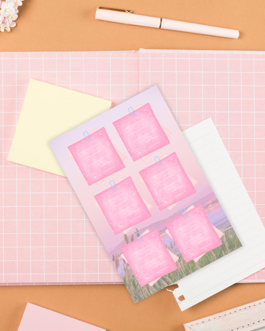 Grass Yard Big Notepad Aesthetic Cute Stationery Gift