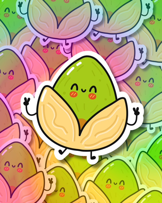 Happy Pistachio Vinyl Sticker