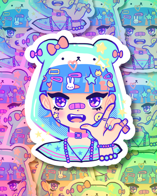 Harajuku Girl Vinyl Sticker