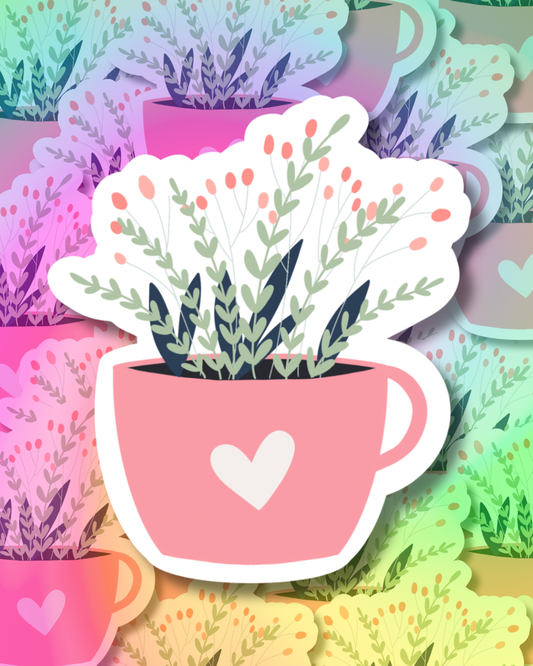 Heart Jar Vinyl Sticker
