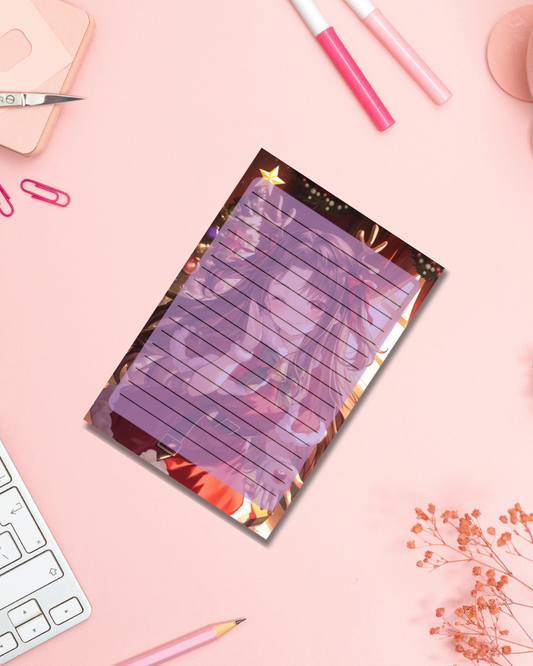 Holiday Girl Notepad Aesthetic Cute Stationery Gift