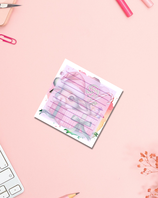 Holiday Bunny Notepad Aesthetic Cute Stationery Gift