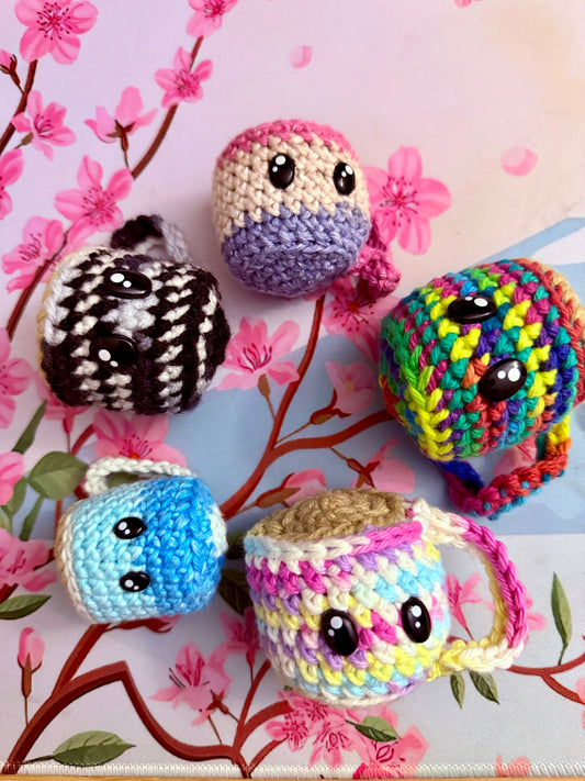 Coffee Cup Knitted Plushie Amigurumi