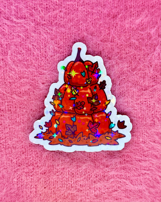 Autumn Pumpkin Stack Magnet