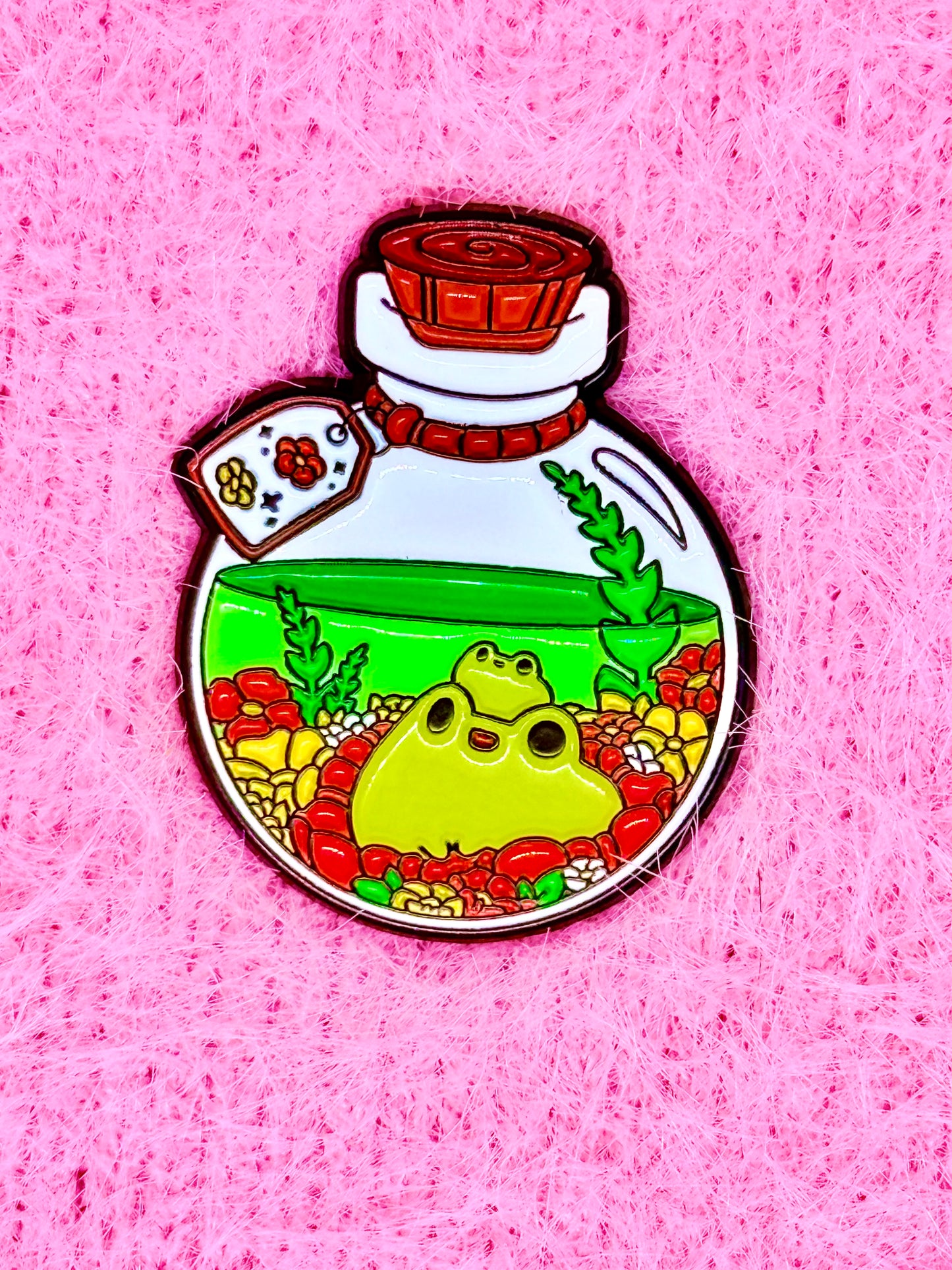 Frog Family Enamel Pin