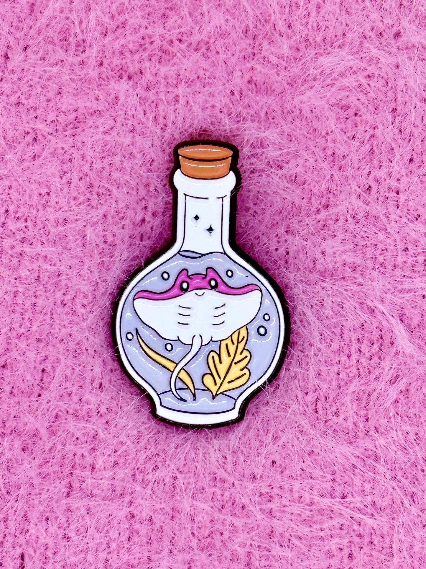 Manta Ray Enamel Pin