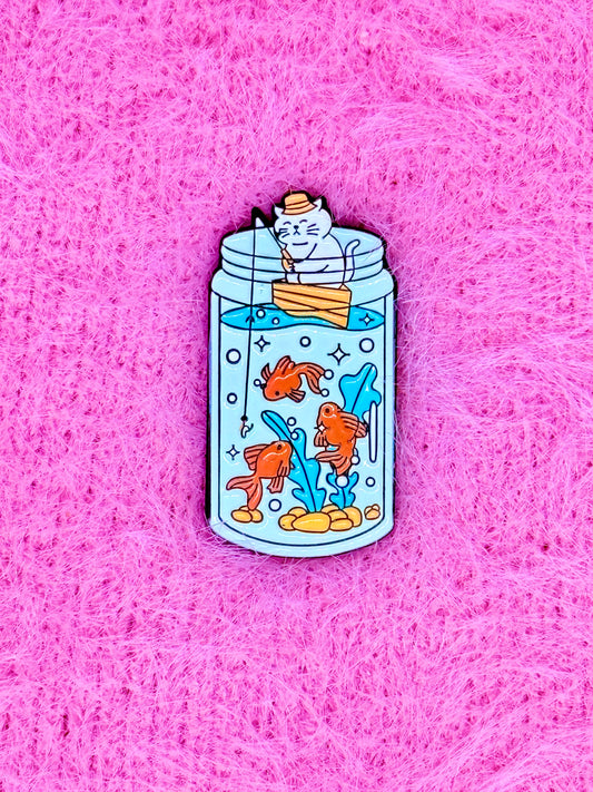 Fishing Cat Enamel Pin