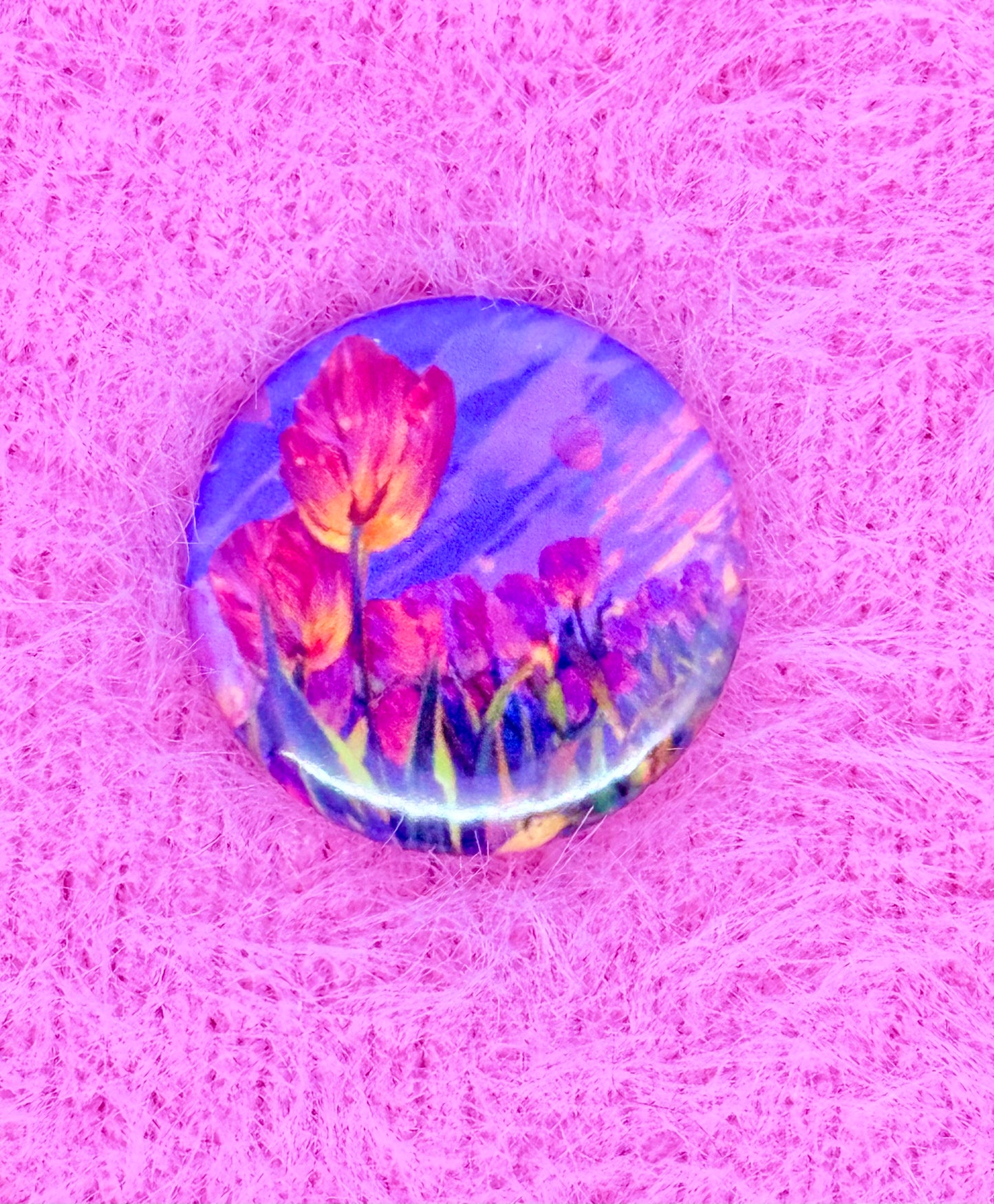 Tulip Sunrise Mini Button Pin