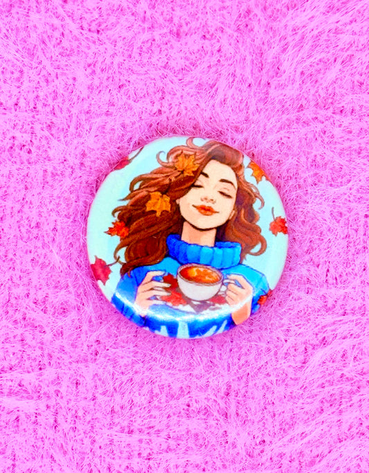 Pumpkin Spice Bliss Mini Button Pin