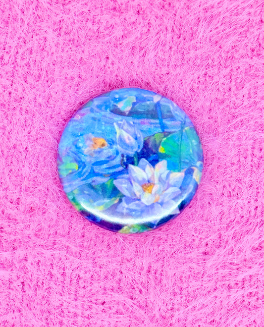 Blue Glow Bliss Mini Button Pin
