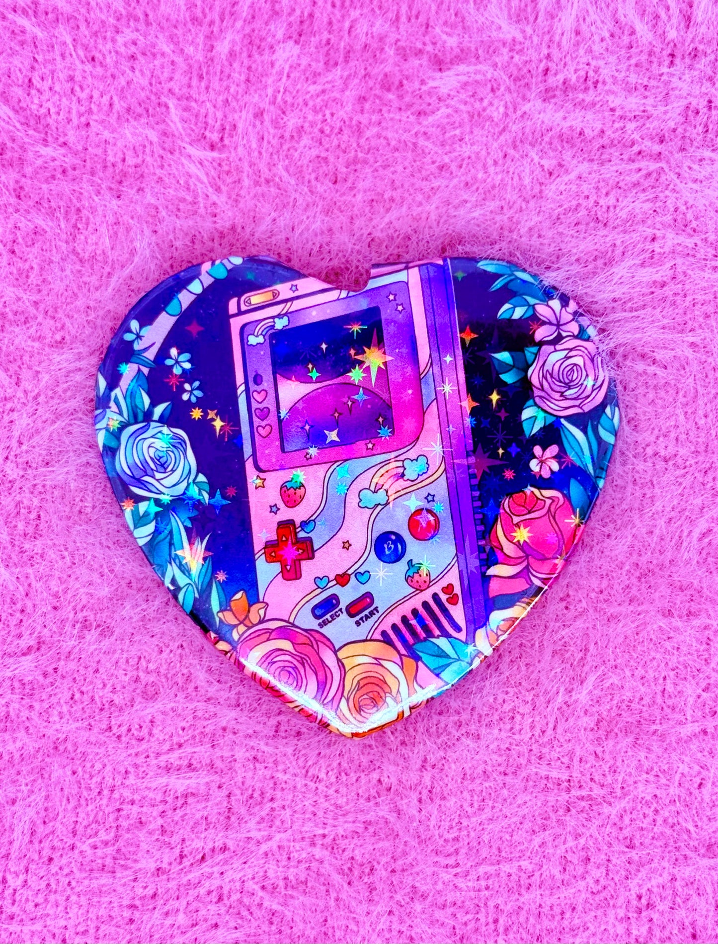 Gamer Dream Heart Button Pin