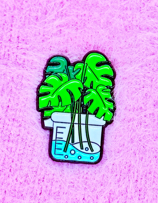 Monstera Jar Enamel Pin