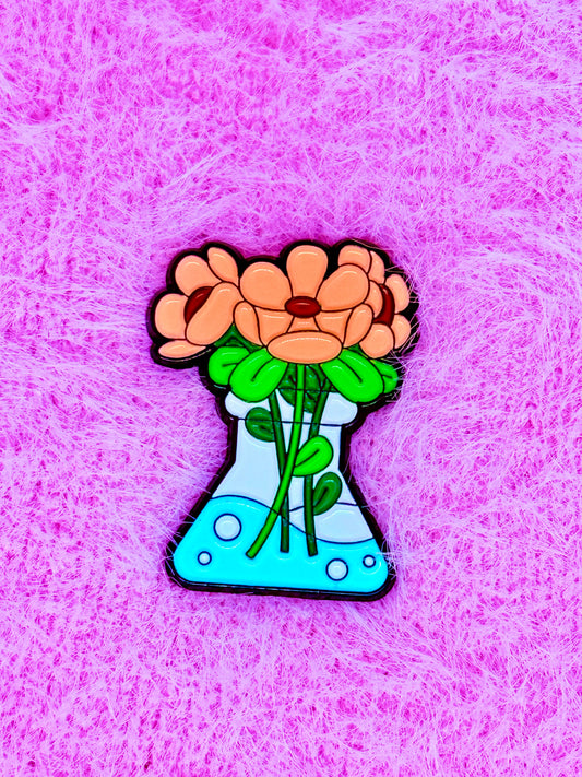 Pink Flower Bouquet Enamel Pin