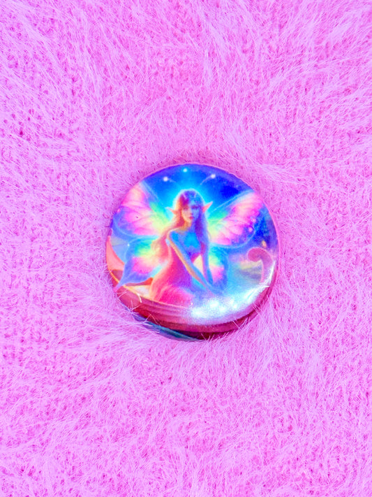 Butterfly Girl Trail Mini Button Pin