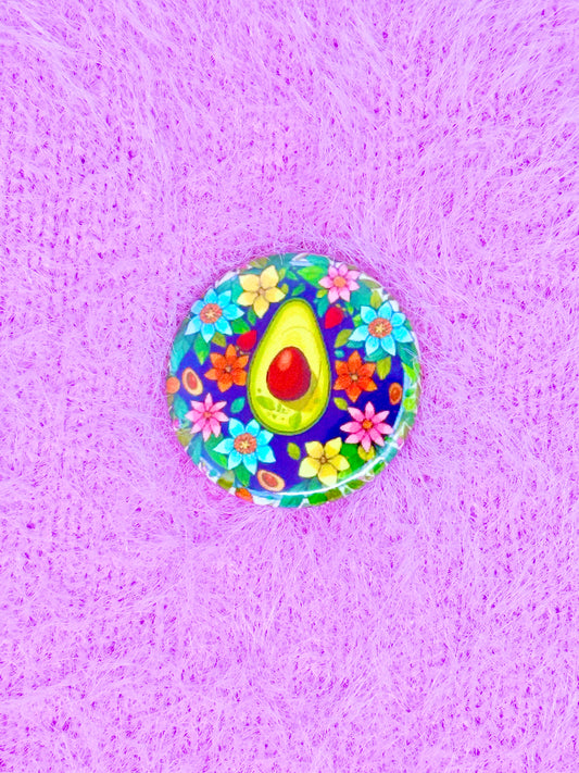 Avocado Garden Mini Button Pin