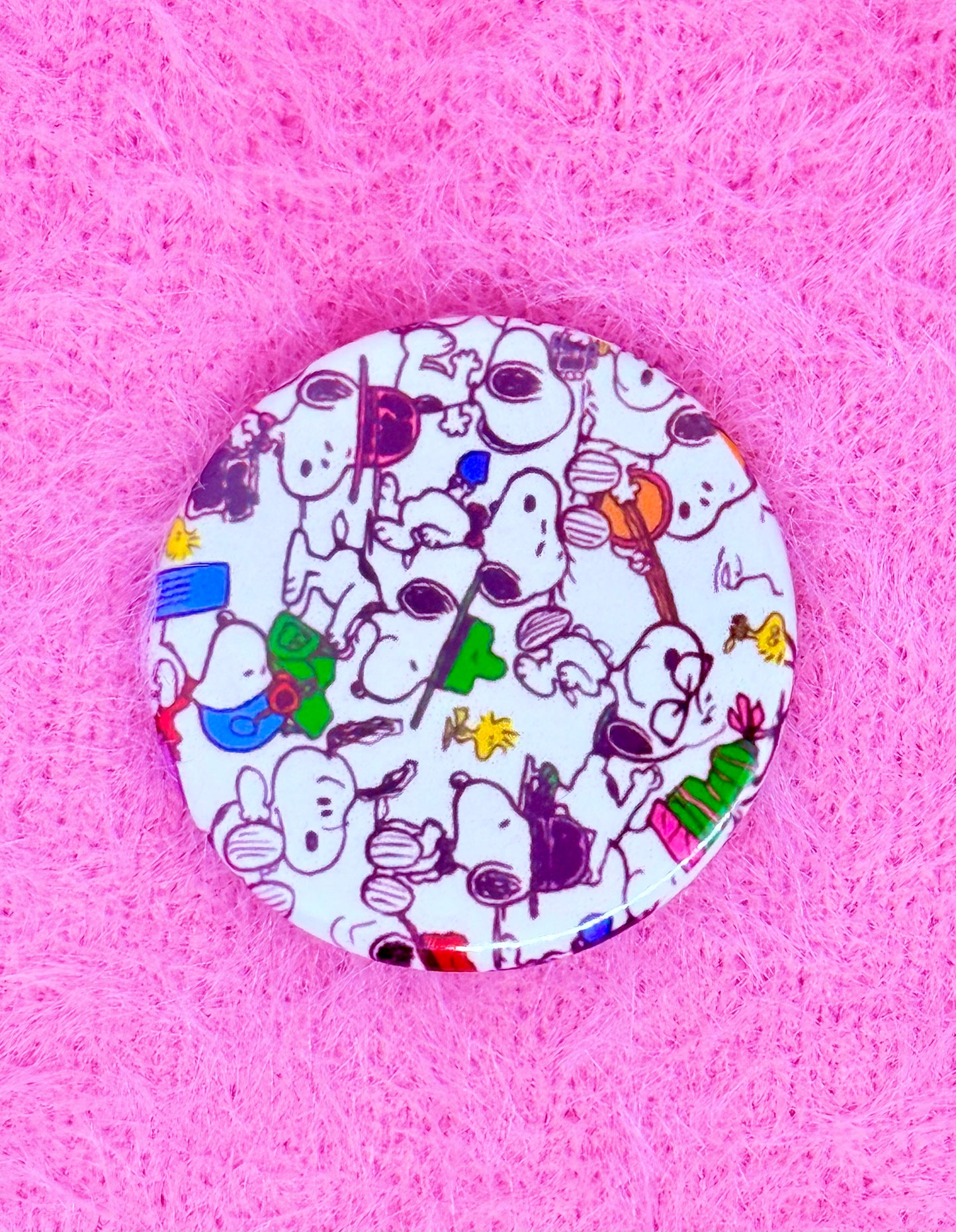 Snoopy Blast Button Pin