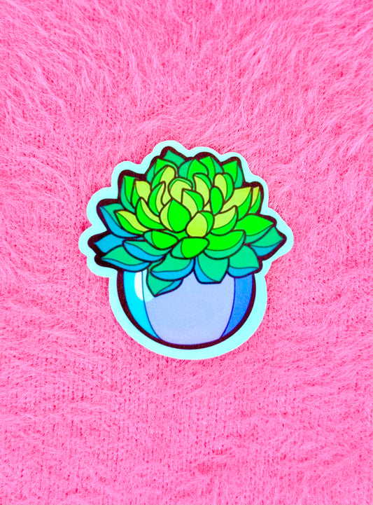 Succulent Jar Vinyl Sticker