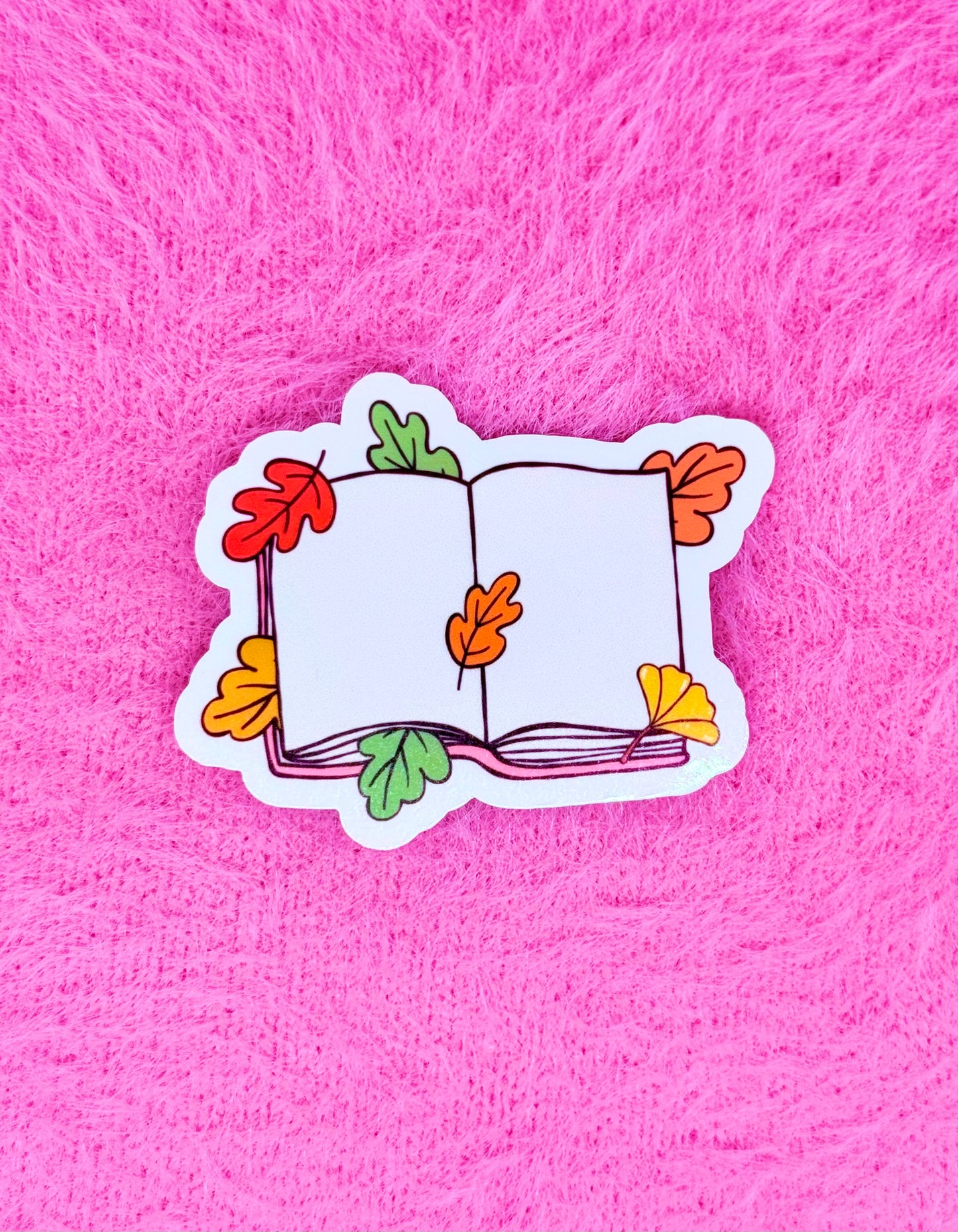 Maple Leaf Book Vinyl Sticker