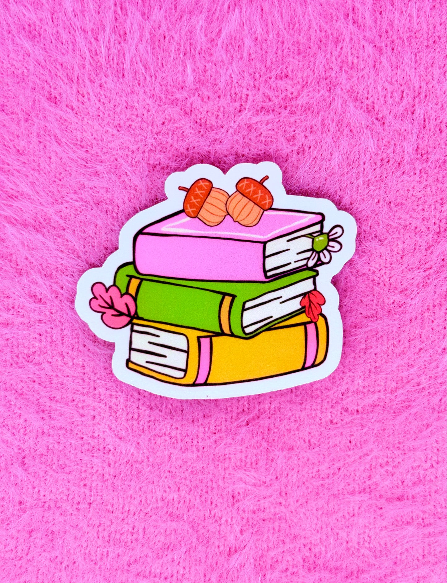 Nut Book Stack Vinyl Sticker