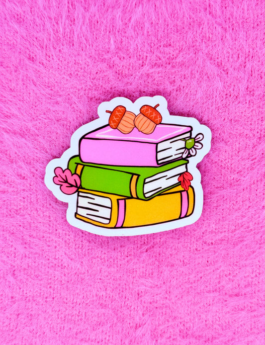 Nut Book Stack Vinyl Sticker