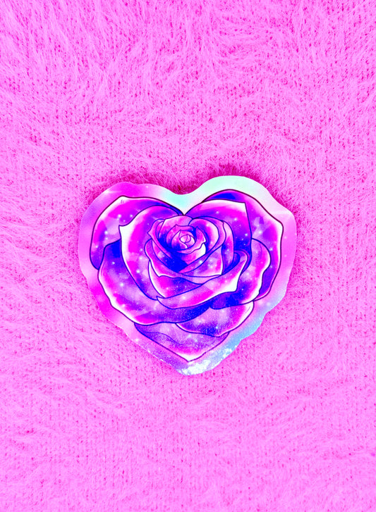 Rose Heart Vinyl Sticker
