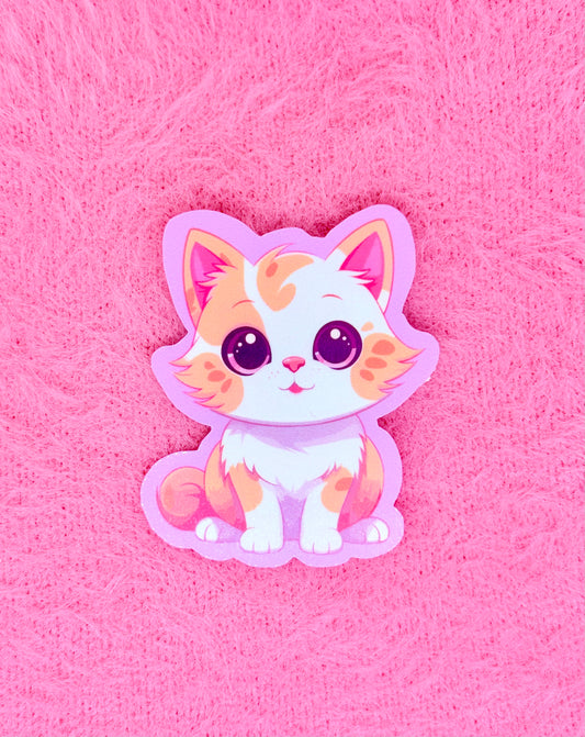 Fluffy Cat Vinyl Sticker