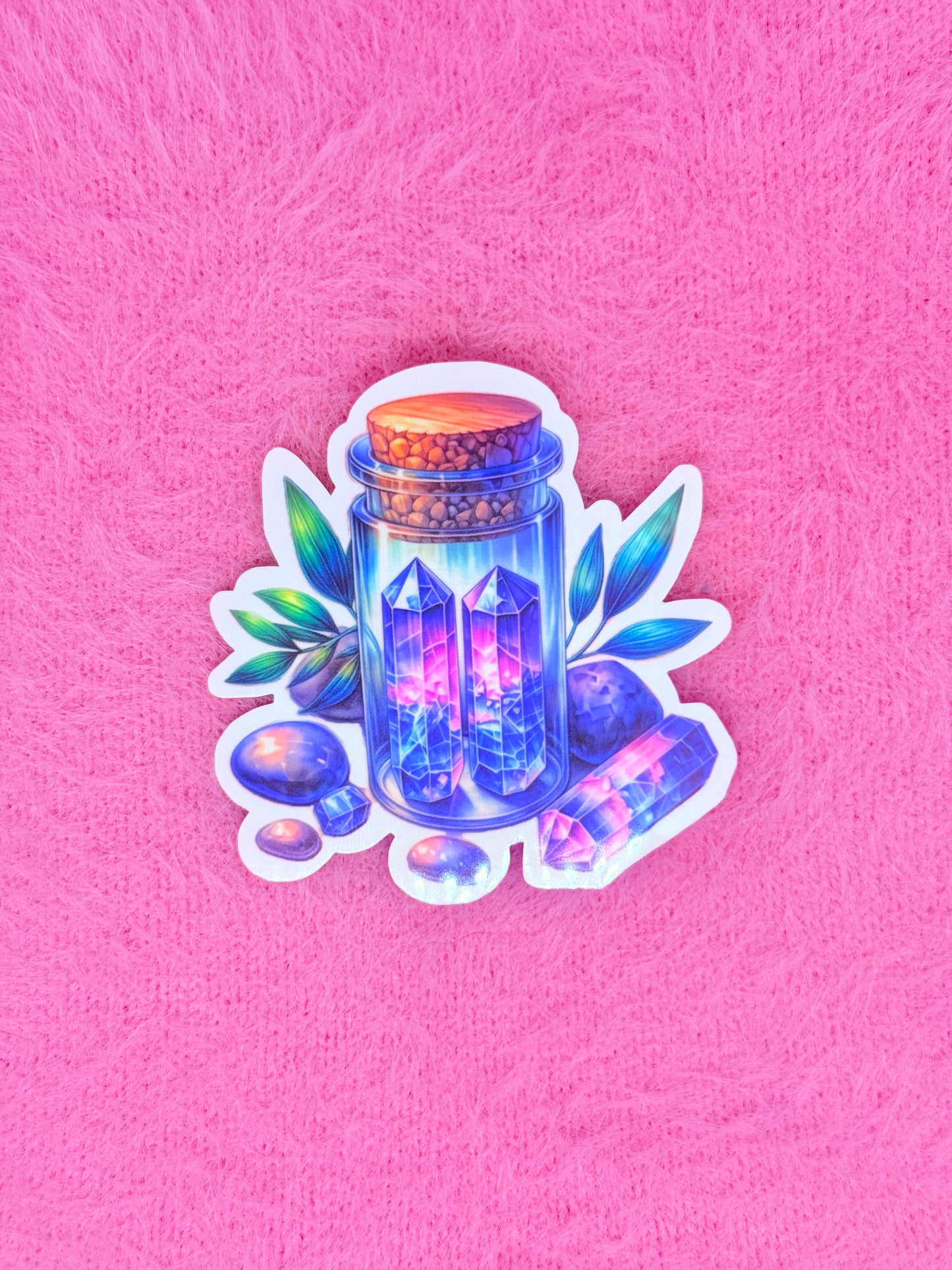 Purple Crystals Vinyl Sticker