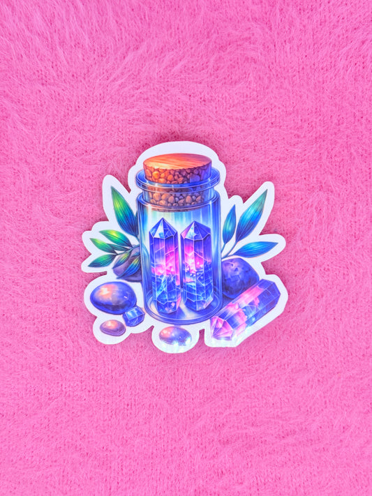 Purple Crystals Vinyl Sticker