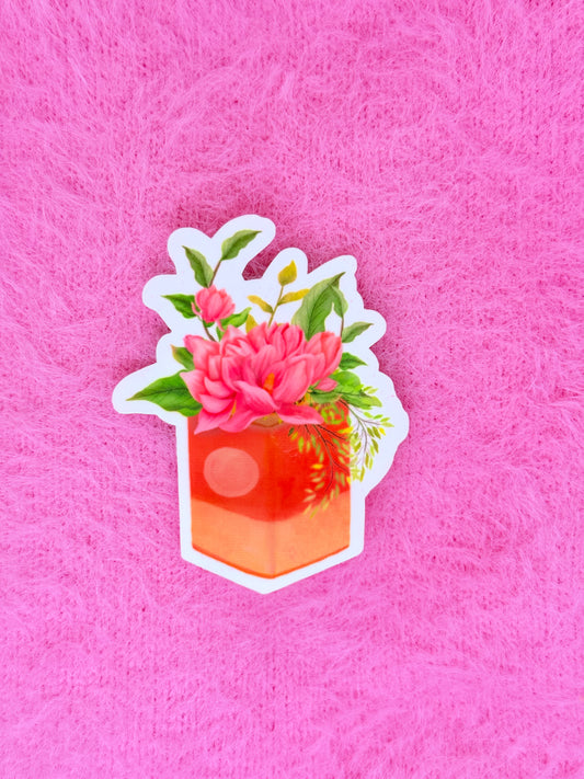 Flower Juice Box Vinyl Sticker