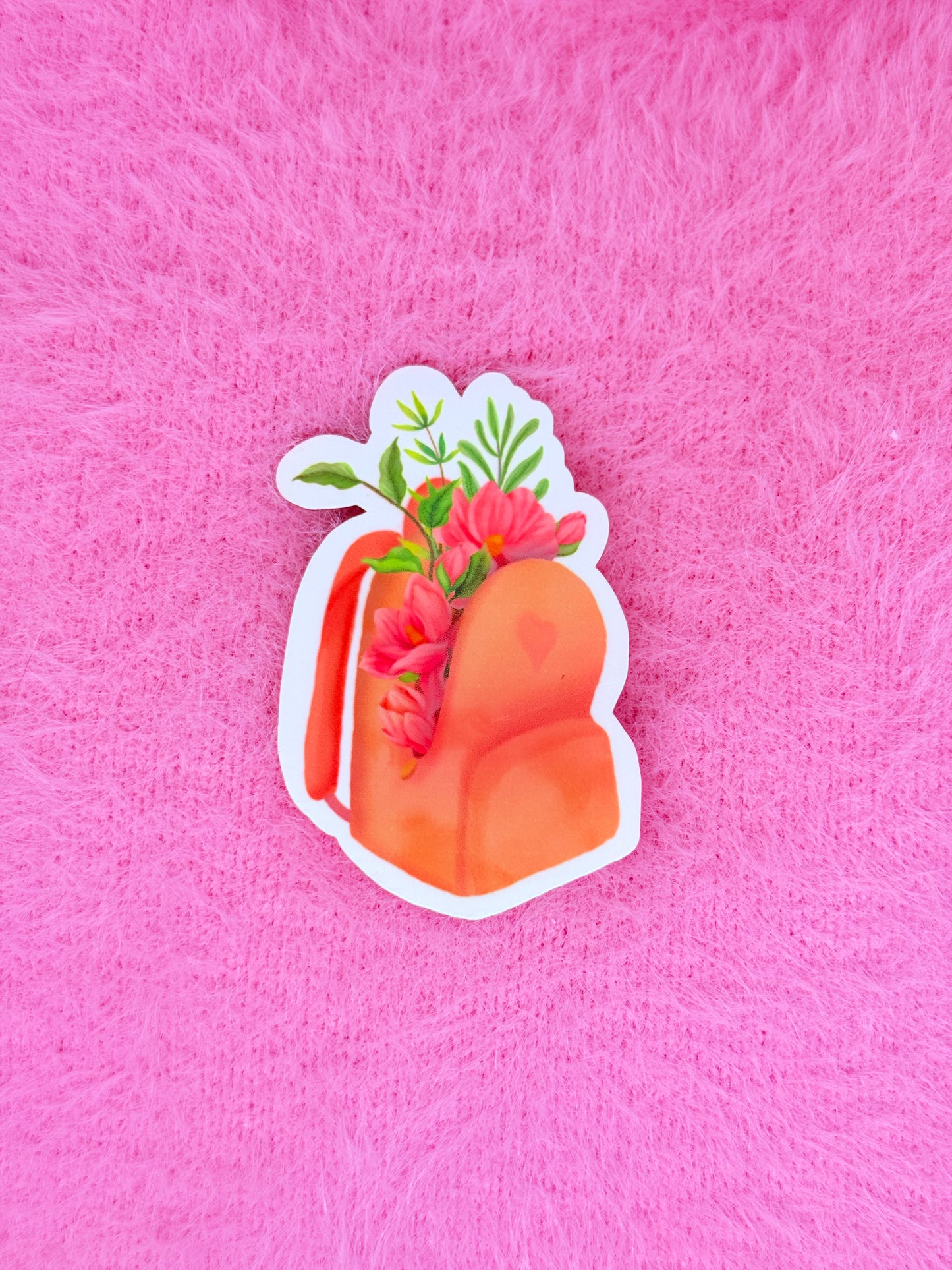 Flower Back Pack Vinyl Sticker