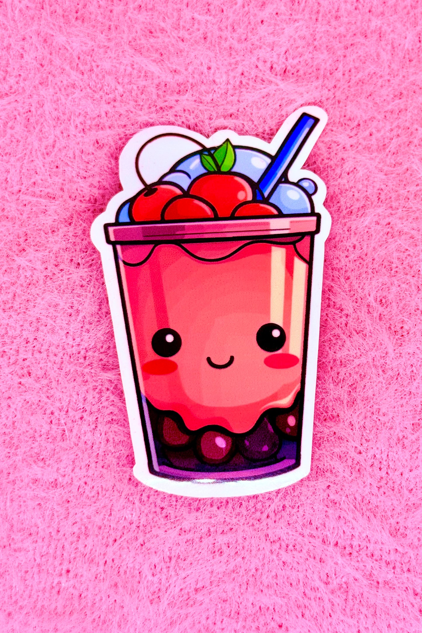 Strawberry Boba Cutie Vinyl Sticker