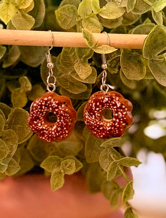 Chocolate Mochi Donut Earrings